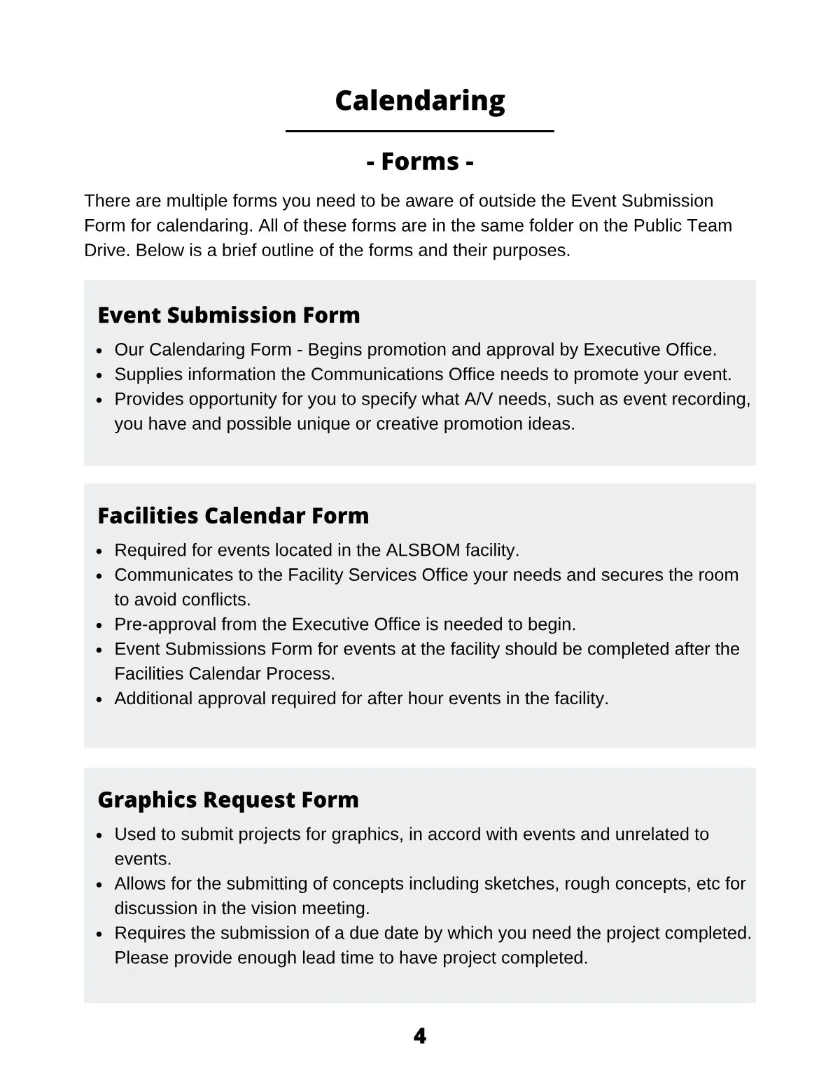 Page 6 of Principles for Effective Promotion: Calendaring Our Calendaring Form - Begins promotion and approval by Executive Office. Supplies information the Communications Office needs to promote your event. Provides…