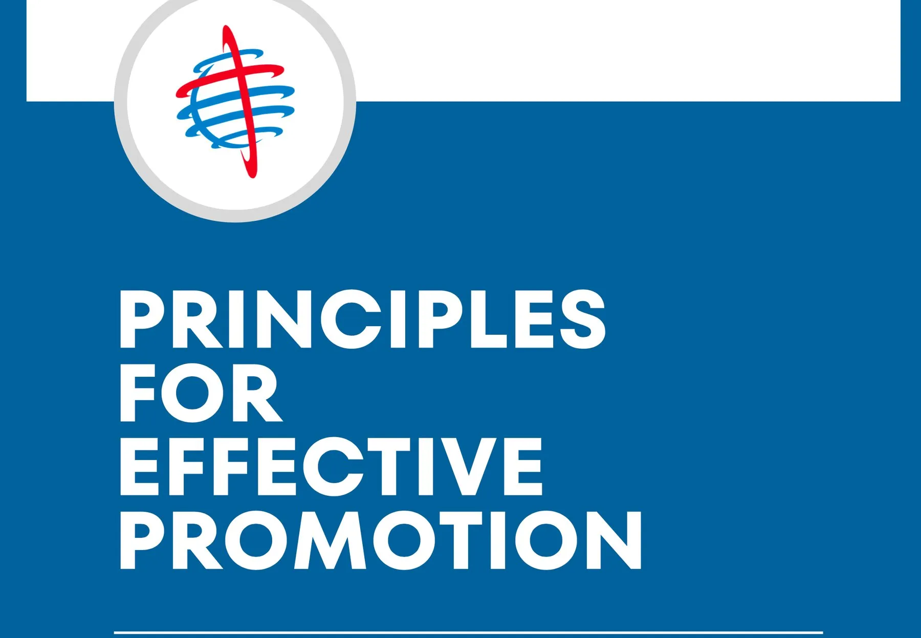 The cover of the Principles for Effective Promotion handout from the Alabama Baptist State Board of Missions.